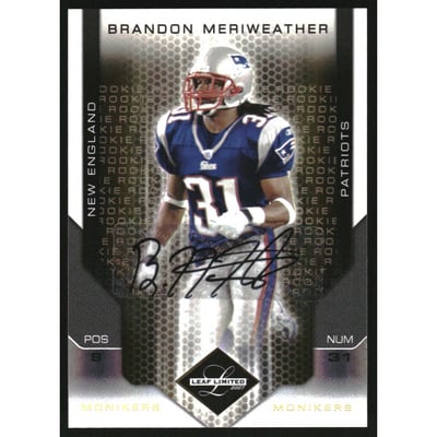 2007 Leaf Limited Monikers Autographs Gold #258 Brandon Meriweather