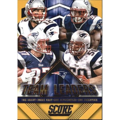 2015 Score Team Leaders Gold #1 Jonas Gray/Rob Gronkowski/Rob Ninkovich/Tom Brady