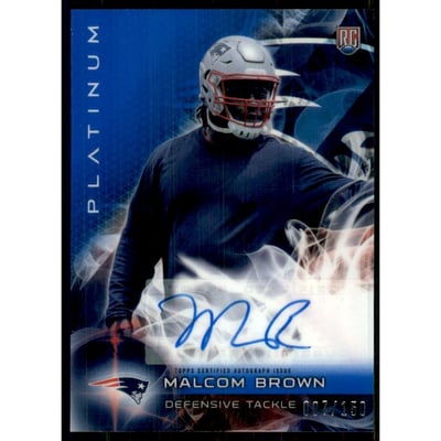 2015 Topps Platinum Autographs Blue Refractors #ARMB Malcom Brown