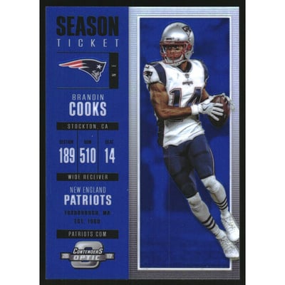 2017 Panini Contenders Optic Blue #88 Brandin Cooks
