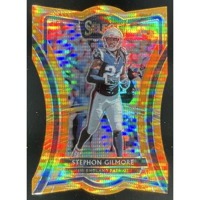 2019 Select Prizm Neon Orange Pulsar Die-Cut #135 Stephon Gilmore /11