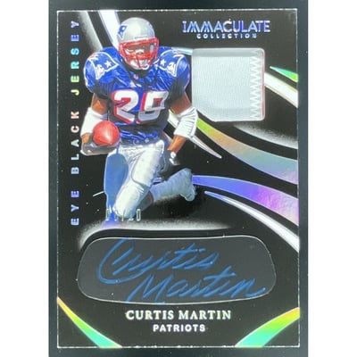 2020 Immaculate Collection Eye Black Jersey Gold #EB-CM Curtis Martin Auto /10