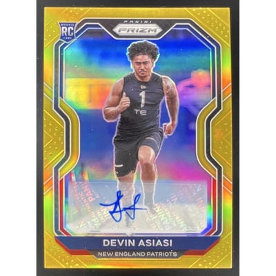 2020 Panini Prizm Rookie Autographs Prizm Gold #370 Devin Asiasi RC Auto /10