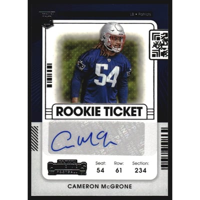 2021 Panini Contenders #224A Cameron McGrone AU RC