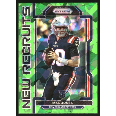 2021 Panini Prizm New Recruits Prizms Green Ice #5 Mac Jones