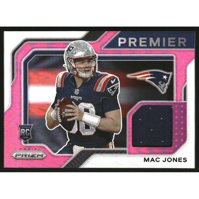 2021 Panini Prizm Premier Jerseys Pink #6 Mac Jones