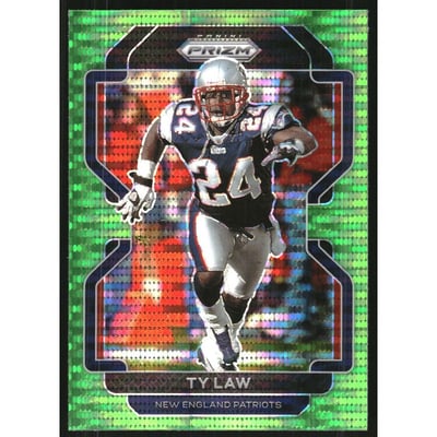 2021 Panini Prizm Prizms Neon Green Pulsar #103 Ty Law