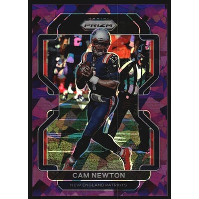 2021 Panini Prizm Prizms Purple Ice #96 Cam Newton