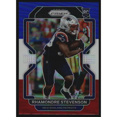 2021 Panini Prizm Prizms Red White and Blue #367 Rhamondre Stevenson