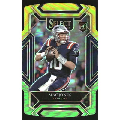 2021 Select Prizm Green and Yellow Die Cut #251 Mac Jones