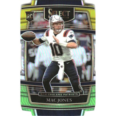 2021 Select Prizm Green and Yellow Die Cut #51 Mac Jones