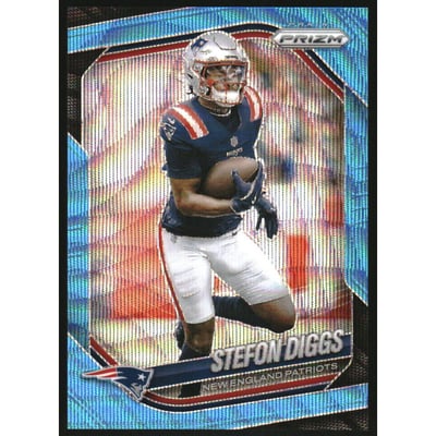 2025 Panini Prizm Prizms Blue Wave #182 Stefon Diggs