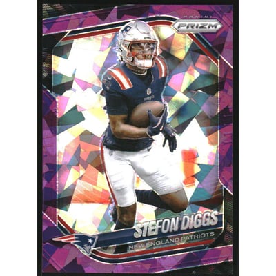 2025 Panini Prizm Prizms Purple Ice #182 Stefon Diggs