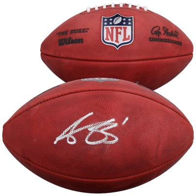 A.J. Brown New England Patriots Autographed Fanatics Authentic Duke Full Color Football