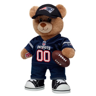  New England Patriots Build-A-Bear Happy Hugs Teddy Bear Gift Set