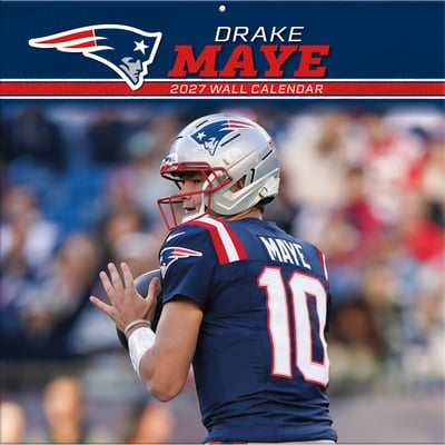 Drake Maye New England Patriots 12" x 12" 2027 Player Wall Calendar