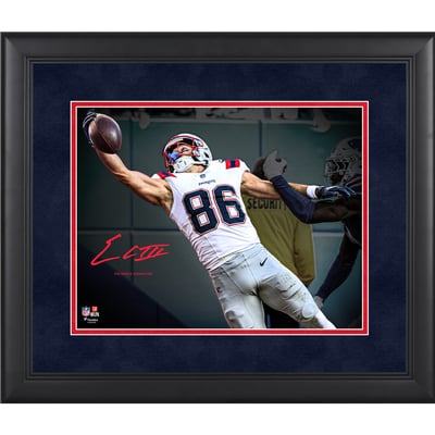 Efton Chism III New England Patriots Facsimile Signature Fanatics Authentic Framed 11" x 14" Spotlight Photograph