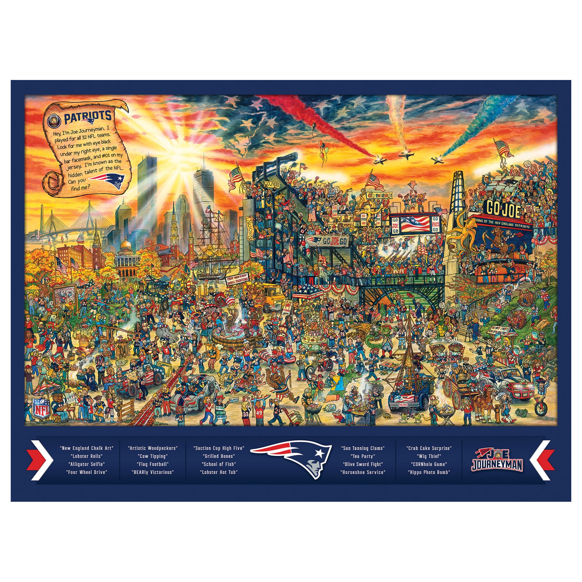 Fanpoint New England Patriots 500-Piece Joe Journeyman Puzzle