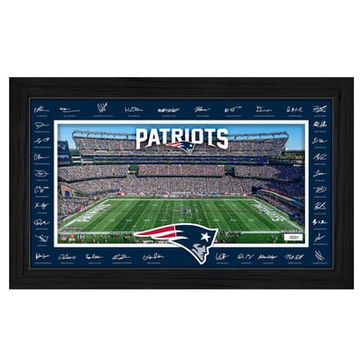 New England Patriots Highland Mint 12" x 20" 2026 Signature Gridiron Panoramic Framed Photo