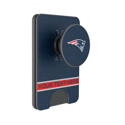 New England Patriots Keyscaper Personalized Endzone Solid PopSockets Magnetic Wallet