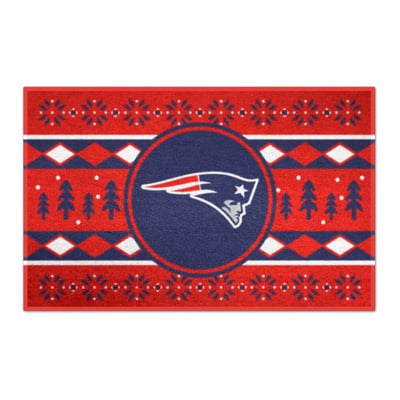 New England Patriots Logo Brands 19" x 30" Holiday Sweater Starter Mat