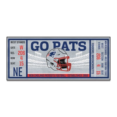 New England Patriots Logo Brands 30" x 72" Ticket Runner