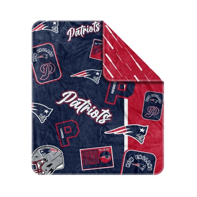 New England Patriots Logo Brands 50" x 60" Dream Weave Throw Blanket