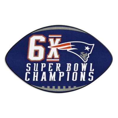 New England Patriots Logo Brands 6X Super Bowl Champions 22" x 29.5" Football Mat