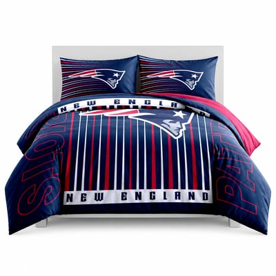 New England Patriots Logo Brands Momentum 5-Piece Full/Queen Bedding Set
