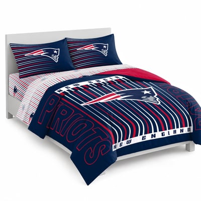 Logo Brands New England Patriots Momentum Bed In A Bag - Queen