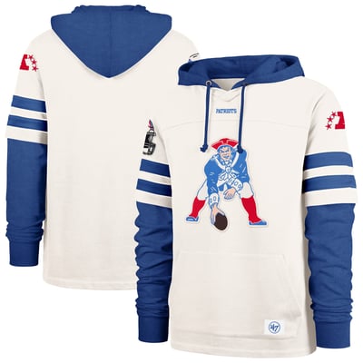  New England Patriots '47 Big & Tall Cornerback Pullover Hoodie - Cream