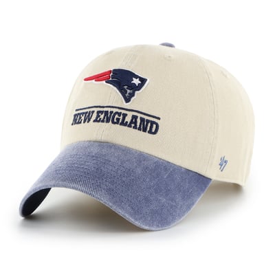 New England Patriots '47 Logo Line Clean Up Adjustable Hat - Natural