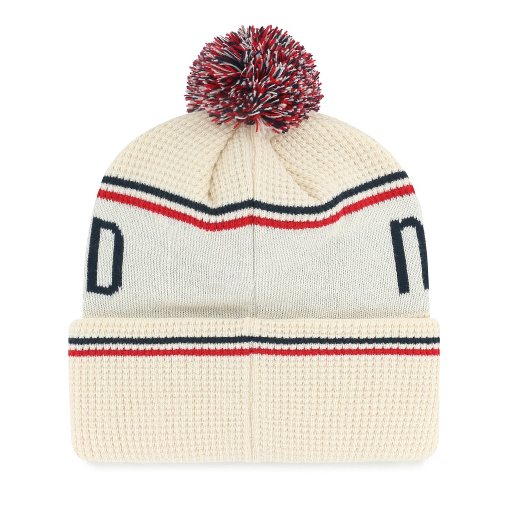 Men's '47 Natural New England Patriots Quattrle Cuffed Knit Hat with Pom