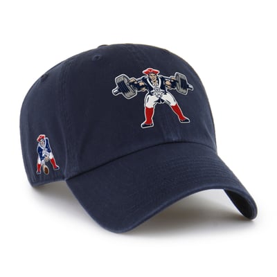 New England Patriots '47 Pat Patriot Weightlifter Clean Up Adjustable Hat - Navy