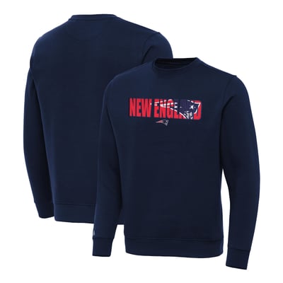 New England Patriots Antigua Impact Victory Sweatshirt - Navy