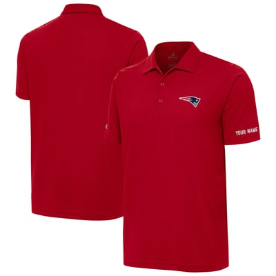 New England Patriots Antigua  Personalized Tribute Polo - Red