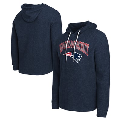 New England Patriots Darius Rucker Collection by Fanatics Waffle Knit Hooded Tri-Blend Long Sleeve T-Shirt - Navy