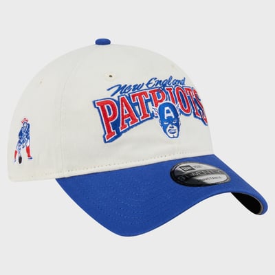 New England Patriots Disney x New Era 9TWENTY Adjustable Hat - Cream/Royal