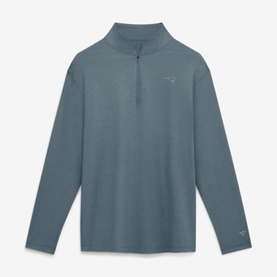 New England Patriots Fanatics Clutch Quarter-Zip Pullover - Gray