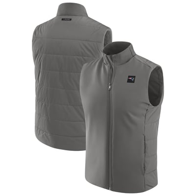  New England Patriots J. Palmer Front Office Full-Zip Vest - Graphite