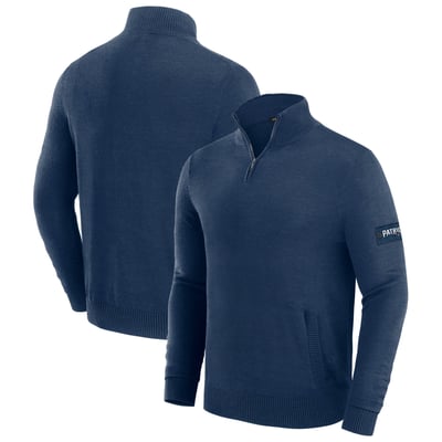 New England Patriots J. Palmer Franchise Quarter-Zip Sweater - Navy