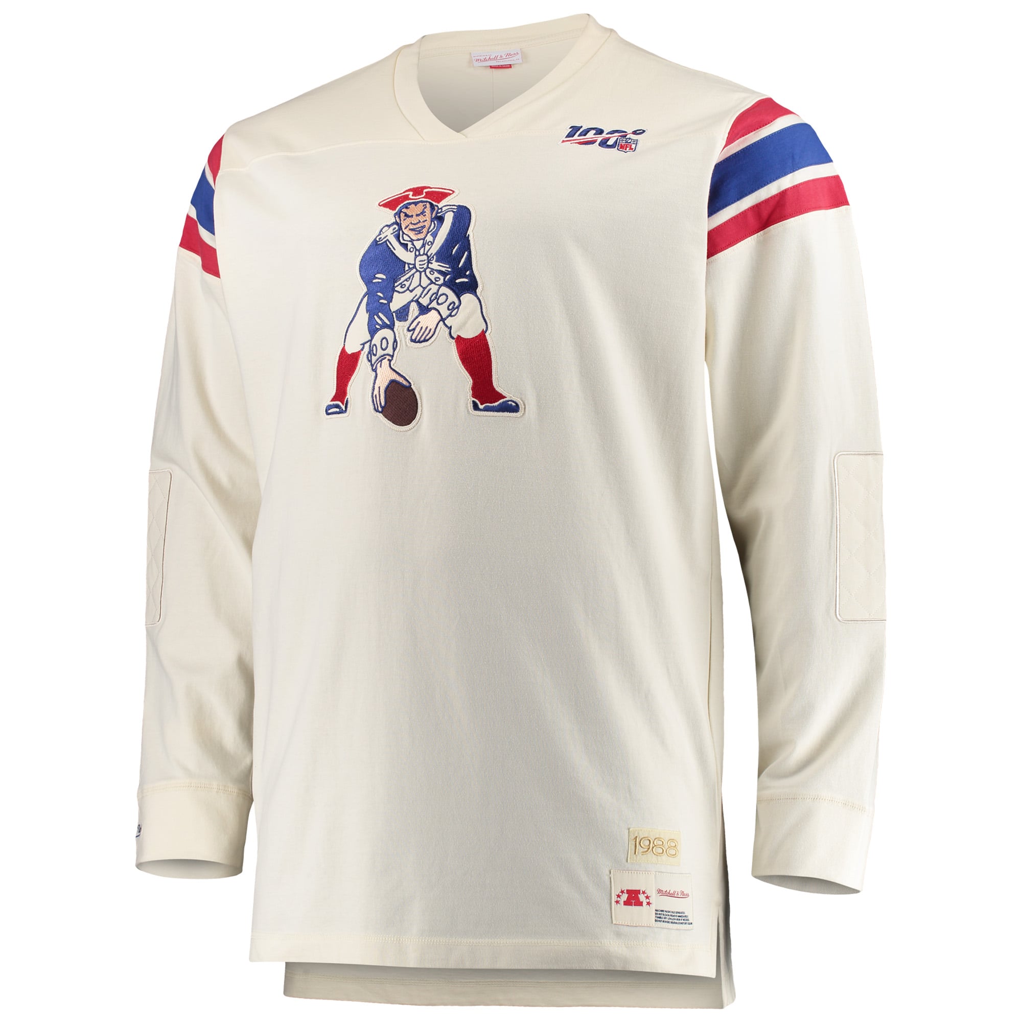 Men's Mitchell & Ness Cream New England Patriots Big & Tall NFL