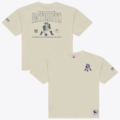  New England Patriots Mitchell & Ness Oversized Heritage Hues T-Shirt - Cream