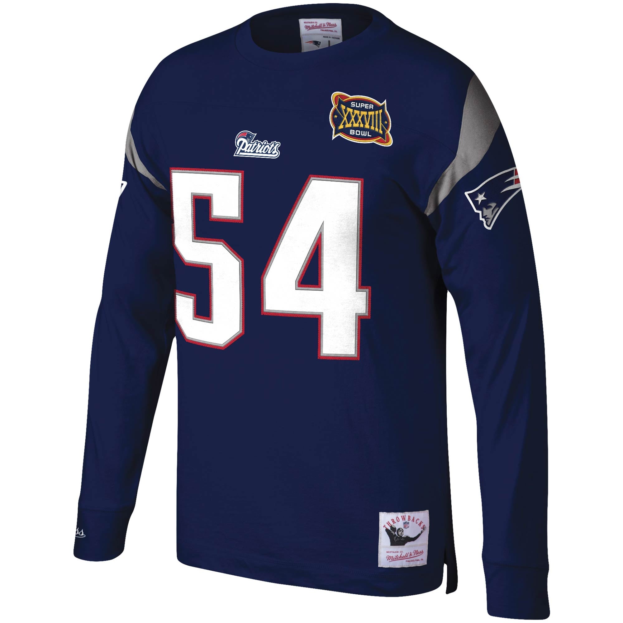 Men's Mitchell & Ness Tedy Bruschi Navy New England Patriots