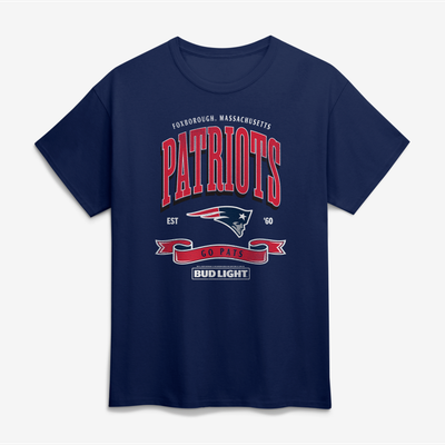New England Patriots Bud Light T-Shirt - Navy