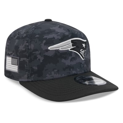 New England Patriots New Era 2026 Salute To Service 19TWENTY Adjustable Hat - Black