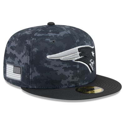 New England Patriots New Era 2026 Salute To Service 59FIFTY Fitted Hat - Black
