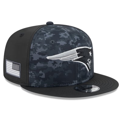 New England Patriots New Era 2026 Salute To Service 9FIFTY Snapback Hat - Black