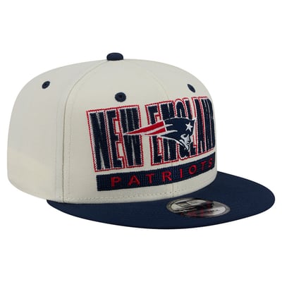 New England Patriots New Era Classic 9FIFTY Snapback Hat - Cream/Navy