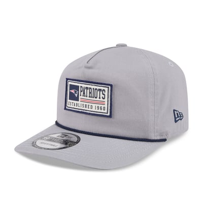 New England Patriots New Era Patch 19TWENTY Adjustable Hat - Gray